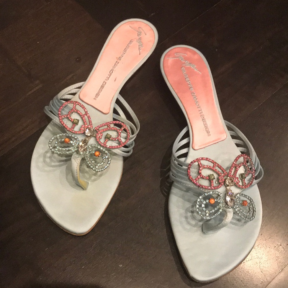 Giuseppe Zanotti Rhinestone Butterfly Sandals